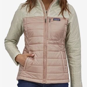 Patagonia Women's Quilted Puffer Jacket - Pink and Cream